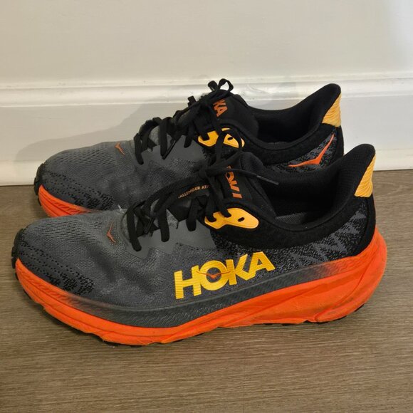Hoka Challenger ATR 7 Men's Size 11 D Running Shoes Castlerock Flame Sneakers - Picture 2 of 10